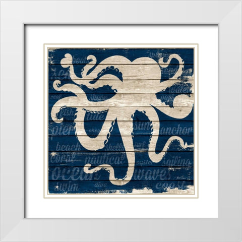 Coastal Wonder Border I White Modern Wood Framed Art Print with Double Matting by Ritter, Gina