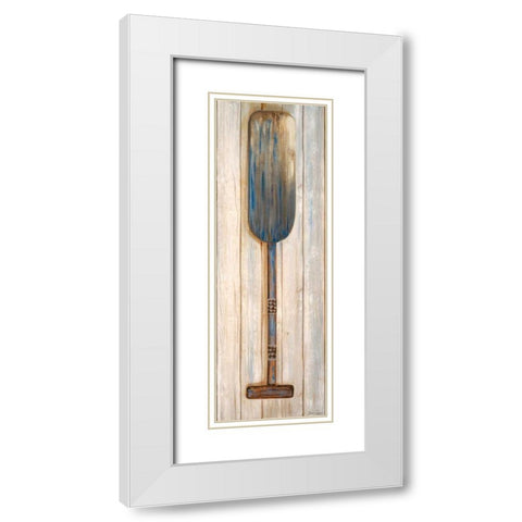 Blue Paddle White Modern Wood Framed Art Print with Double Matting by Ritter, Gina