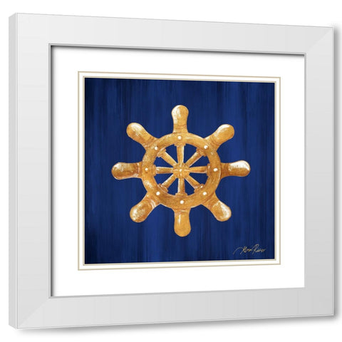 Golden Sailing White Modern Wood Framed Art Print with Double Matting by Ritter, Gina