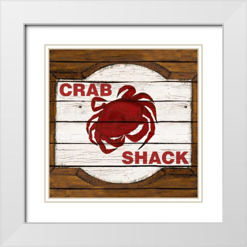Crab Shack White Modern Wood Framed Art Print with Double Matting by Ritter, Gina