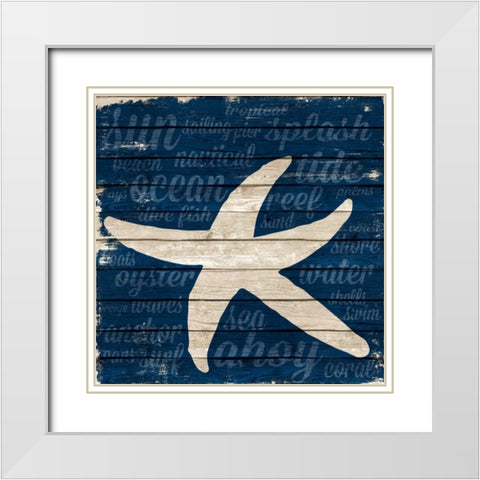 Coastal Wonder Border II White Modern Wood Framed Art Print with Double Matting by Ritter, Gina