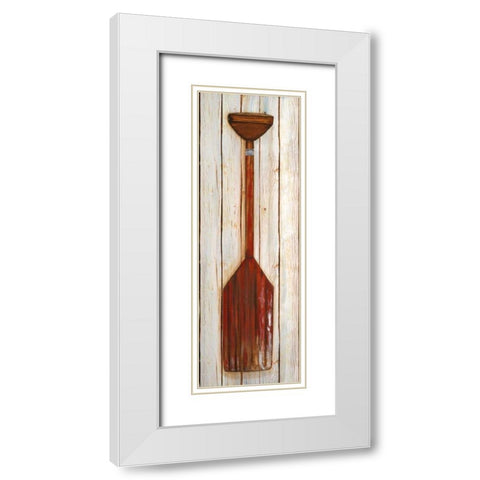 Red Paddle White Modern Wood Framed Art Print with Double Matting by Ritter, Gina