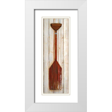 Red Paddle White Modern Wood Framed Art Print with Double Matting by Ritter, Gina