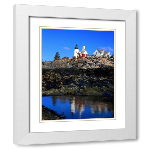Pemaquid Point II White Modern Wood Framed Art Print with Double Matting by Veilleux, Jason