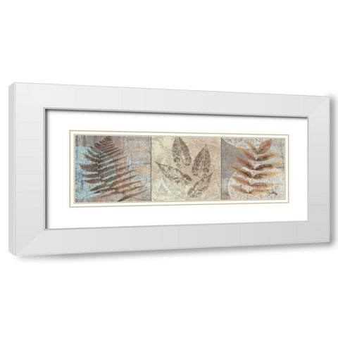 Leaves and Rosettes II White Modern Wood Framed Art Print with Double Matting by Medley, Elizabeth