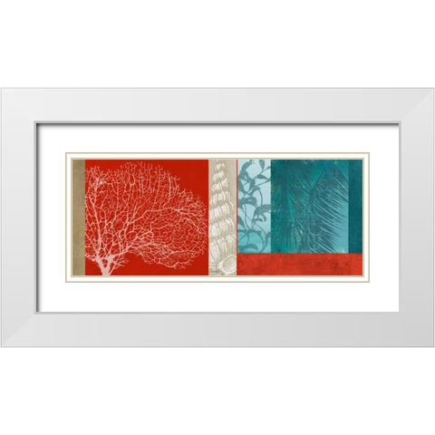 Nautical Finds I White Modern Wood Framed Art Print with Double Matting by Medley, Elizabeth