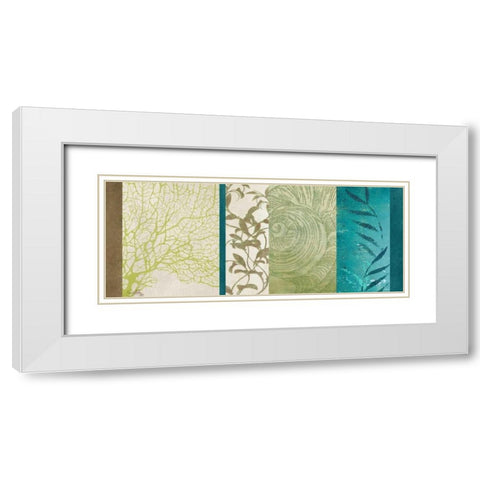 Aquatic Bliss I White Modern Wood Framed Art Print with Double Matting by Medley, Elizabeth