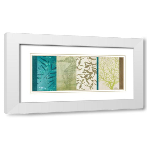 Aquatic Bliss II White Modern Wood Framed Art Print with Double Matting by Medley, Elizabeth