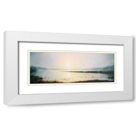 Early to Rise White Modern Wood Framed Art Print with Double Matting by Nawrocke, Bruce