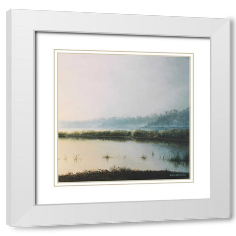 Early to Rise II White Modern Wood Framed Art Print with Double Matting by Nawrocke, Bruce