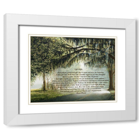 Lifes Gifts White Modern Wood Framed Art Print with Double Matting by Nawrocke, Bruce