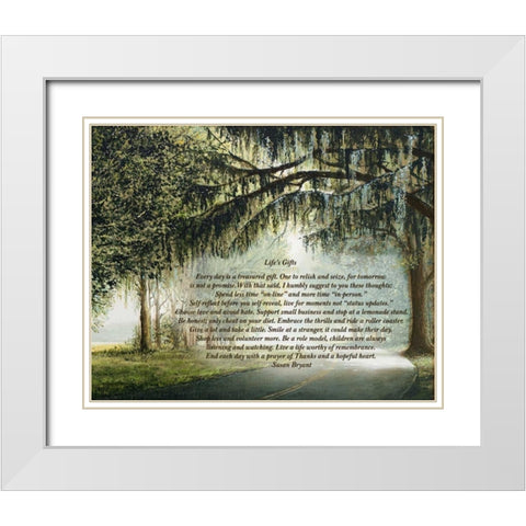 Lifes Gifts White Modern Wood Framed Art Print with Double Matting by Nawrocke, Bruce