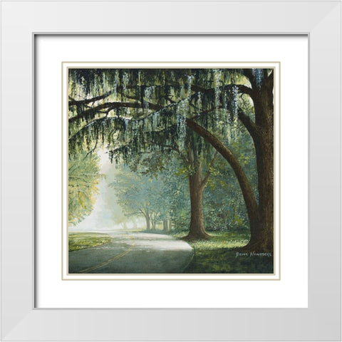 Lake Shore Drive I White Modern Wood Framed Art Print with Double Matting by Nawrocke, Bruce