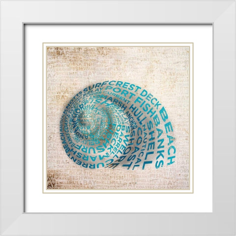 Shell Type II White Modern Wood Framed Art Print with Double Matting by Studio, Sd Graphics