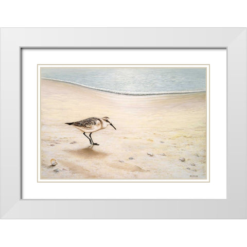 Morning Stroll White Modern Wood Framed Art Print with Double Matting by Nawrocke, Bruce