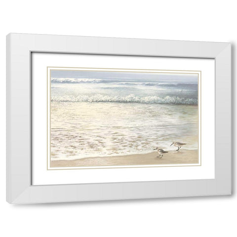 Strolling Along White Modern Wood Framed Art Print with Double Matting by Nawrocke, Bruce