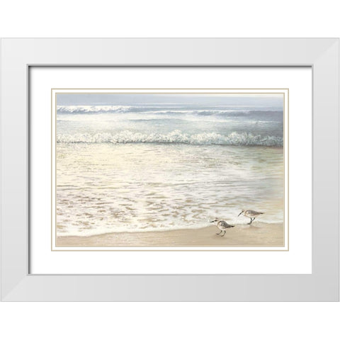 Strolling Along White Modern Wood Framed Art Print with Double Matting by Nawrocke, Bruce