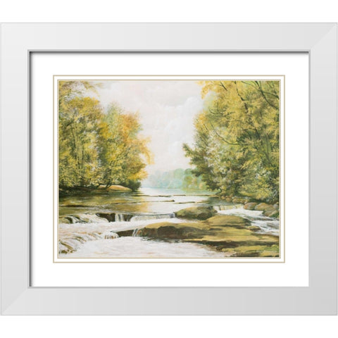 Firemens Park White Modern Wood Framed Art Print with Double Matting by Nawrocke, Bruce