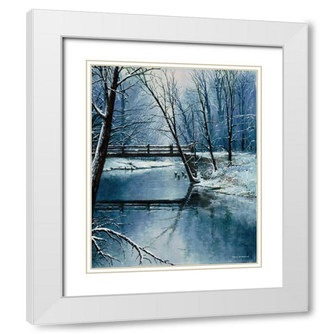 First Snow White Modern Wood Framed Art Print with Double Matting by Nawrocke, Bruce