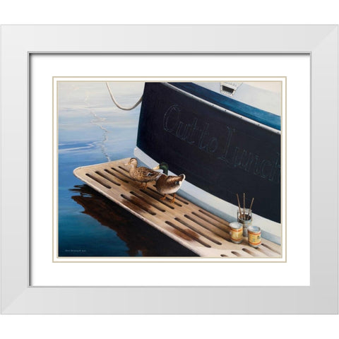 Out to Lunch White Modern Wood Framed Art Print with Double Matting by Nawrocke, Bruce