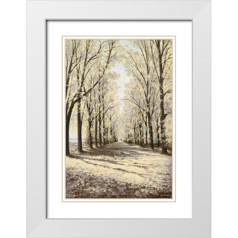 Winter Cathedral Vertical White Modern Wood Framed Art Print with Double Matting by Nawrocke, Bruce