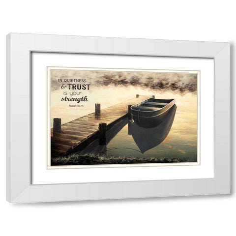 Trust (Quiet Morning) White Modern Wood Framed Art Print with Double Matting by Nawrocke, Bruce