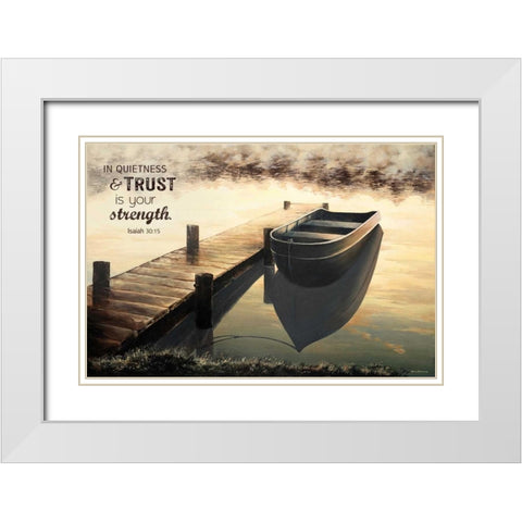 Trust (Quiet Morning) White Modern Wood Framed Art Print with Double Matting by Nawrocke, Bruce