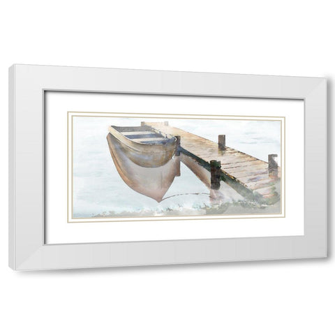 Nostalgic Pier White Modern Wood Framed Art Print with Double Matting by Nawrocke, Bruce