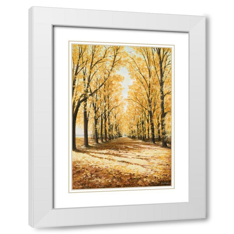 Falls Cathedral White Modern Wood Framed Art Print with Double Matting by Nawrocke, Bruce