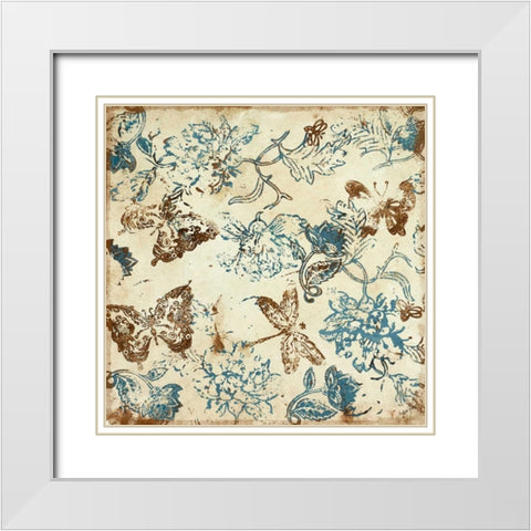 Natures Soiree II White Modern Wood Framed Art Print with Double Matting by Ritter, Gina