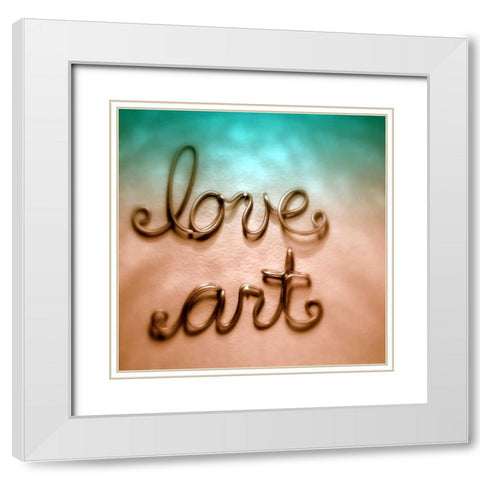 Love Art White Modern Wood Framed Art Print with Double Matting by Peck, Gail