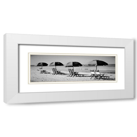 Beach Reunion White Modern Wood Framed Art Print with Double Matting by Peck, Gail