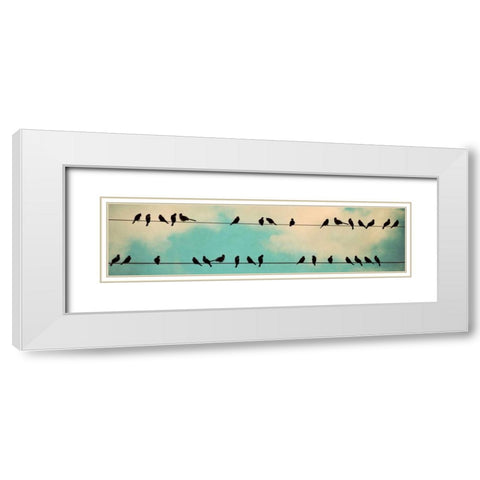 Together Again Panel White Modern Wood Framed Art Print with Double Matting by Peck, Gail