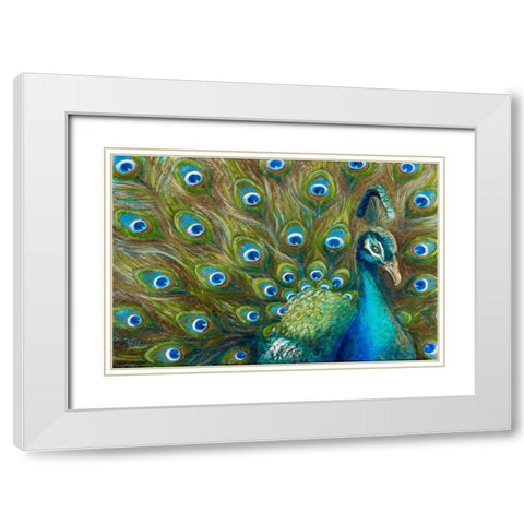 Wild Feathers White Modern Wood Framed Art Print with Double Matting by Hakimipour, Tiffany