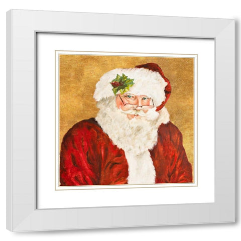 Saint Nick White Modern Wood Framed Art Print with Double Matting by Pinto, Patricia