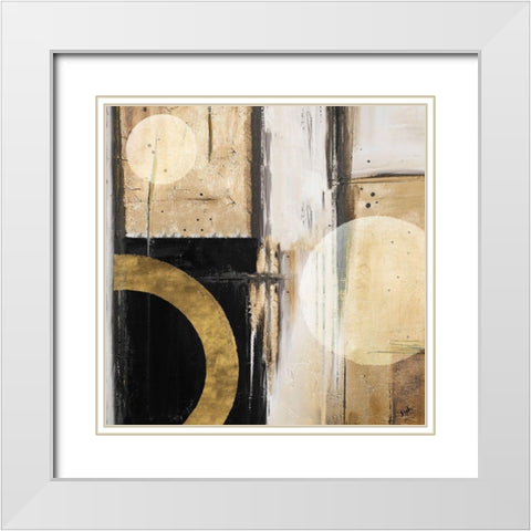 Colors Far Away I White Modern Wood Framed Art Print with Double Matting by Pinto, Patricia