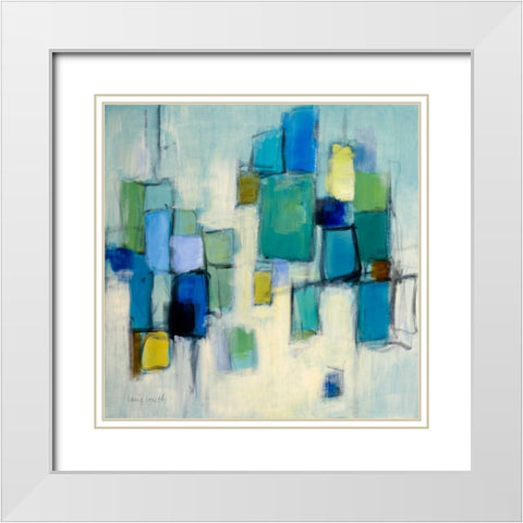 Bayside I White Modern Wood Framed Art Print with Double Matting by Loreth, Lanie