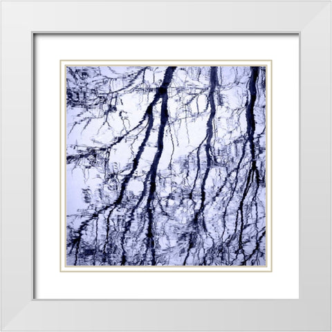 Branches on Purple White Modern Wood Framed Art Print with Double Matting by Peck, Gail