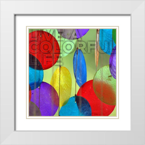 Colorful Life White Modern Wood Framed Art Print with Double Matting by Peck, Gail
