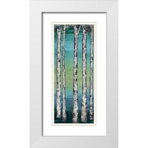 Tall Trees I White Modern Wood Framed Art Print with Double Matting by Medley, Elizabeth