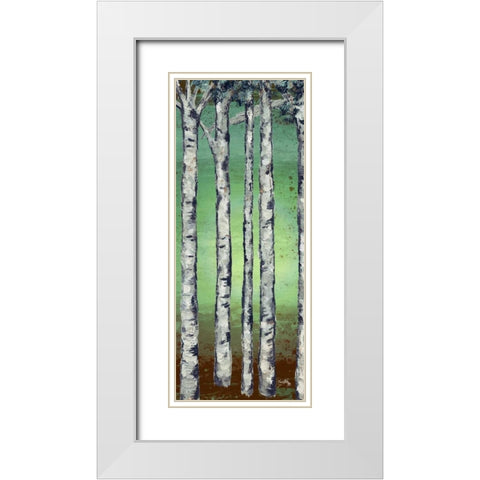 Tall Trees II White Modern Wood Framed Art Print with Double Matting by Medley, Elizabeth