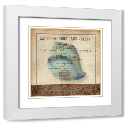 Vintage Shell II White Modern Wood Framed Art Print with Double Matting by Medley, Elizabeth