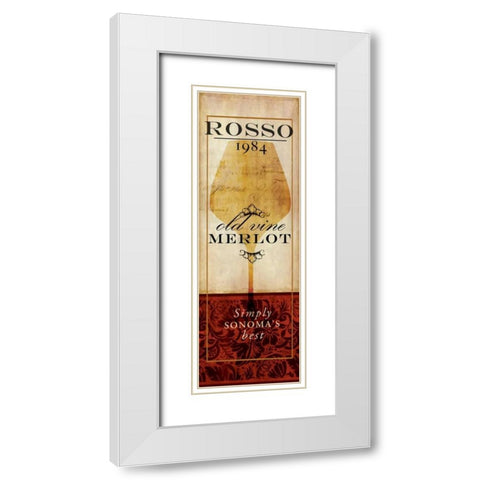 Vino II White Modern Wood Framed Art Print with Double Matting by Medley, Elizabeth