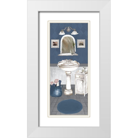 White Wash Bath II White Modern Wood Framed Art Print with Double Matting by Medley, Elizabeth