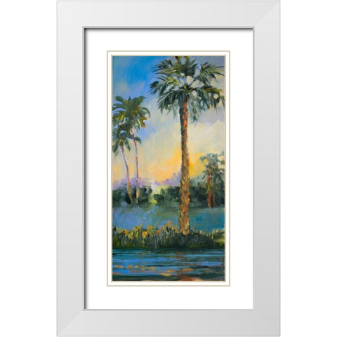 At Sunset White Modern Wood Framed Art Print with Double Matting by Slivka, Jane