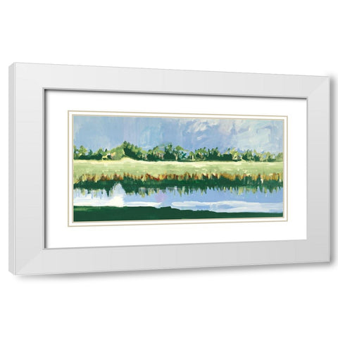 Coastal Landscape View White Modern Wood Framed Art Print with Double Matting by Slivka, Jane