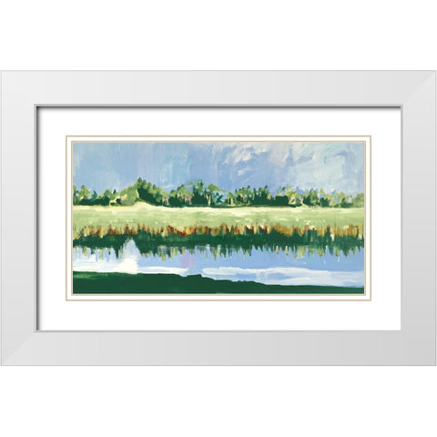 Coastal Landscape View White Modern Wood Framed Art Print with Double Matting by Slivka, Jane