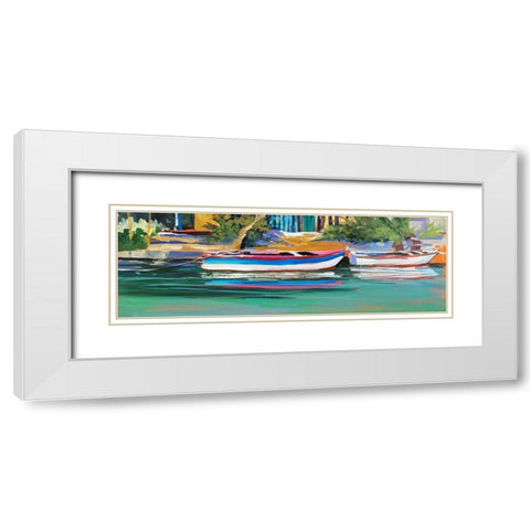 Vacation Home White Modern Wood Framed Art Print with Double Matting by Slivka, Jane
