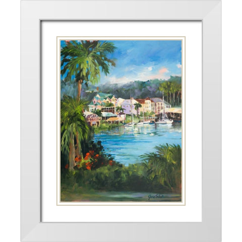 Getaway White Modern Wood Framed Art Print with Double Matting by Slivka, Jane