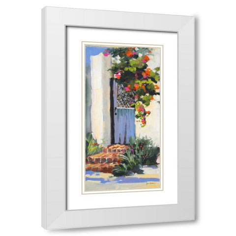 Hidden Vines I White Modern Wood Framed Art Print with Double Matting by Slivka, Jane